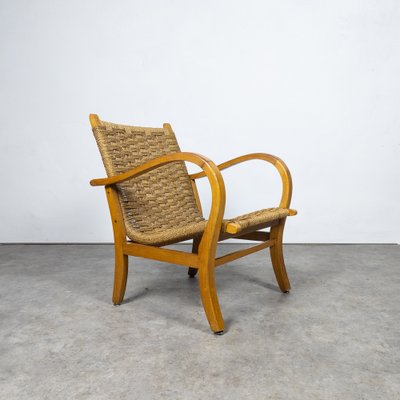 Bauhaus Beech and Rope Armchair by Erich Dieckmann, 1930s-TLV-1762827