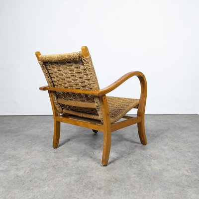 Bauhaus Beech and Rope Armchair by Erich Dieckmann, 1930s-TLV-1762827