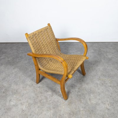 Bauhaus Beech and Rope Armchair by Erich Dieckmann, 1930s-TLV-1762827