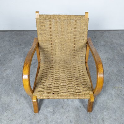 Bauhaus Beech and Rope Armchair by Erich Dieckmann, 1930s-TLV-1762827