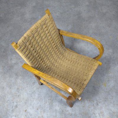 Bauhaus Beech and Rope Armchair by Erich Dieckmann, 1930s-TLV-1762827