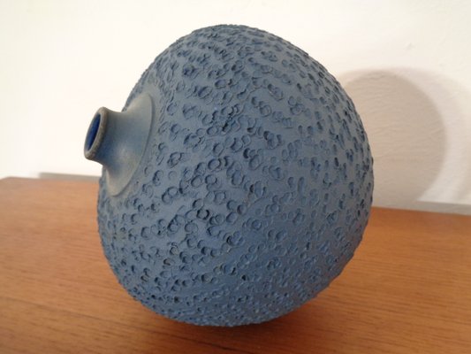 Bauhaus Blue Studio Ceramic Vase by Heiner Hans Körting, 1940s-RDW-733096