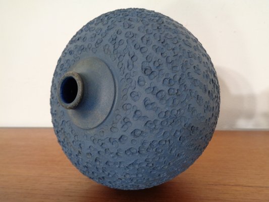 Bauhaus Blue Studio Ceramic Vase by Heiner Hans Körting, 1940s-RDW-733096