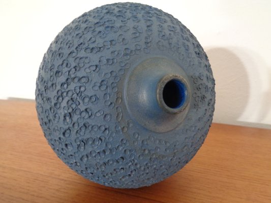 Bauhaus Blue Studio Ceramic Vase by Heiner Hans Körting, 1940s-RDW-733096