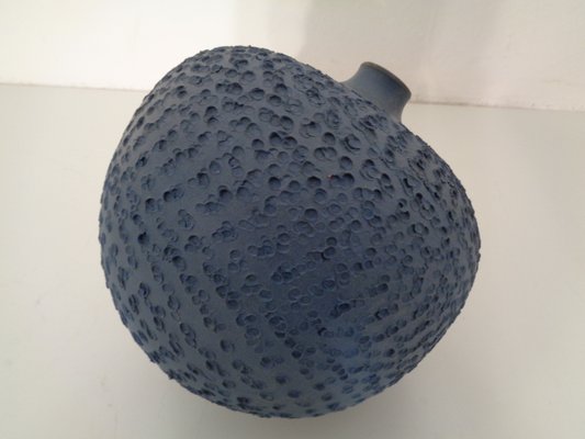 Bauhaus Blue Studio Ceramic Vase by Heiner Hans Körting, 1940s-RDW-733096