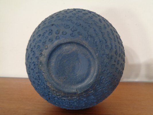 Bauhaus Blue Studio Ceramic Vase by Heiner Hans Körting, 1940s-RDW-733096