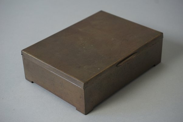 Bauhaus Brass Cigar Box from Erhard & Söhne-RST-1233388