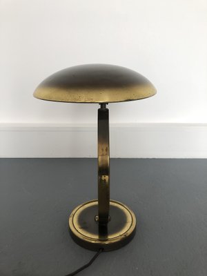 Bauhaus Brass Model 6751 Desk Lamp by Christian Dell for Kaiser Leuchten, 1950s-JWH-1450813