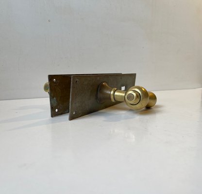 Bauhaus Bronze and Brass Era Door Handle Set, 1930s-LCR-1395925