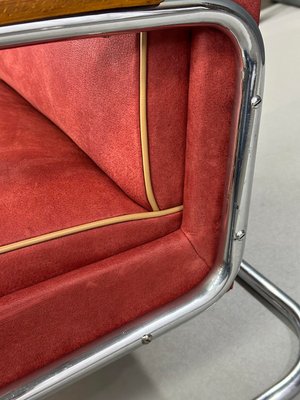 Bauhaus Chrome and Leather Armchair from Mücke-Melder, 1930s-XSL-2032208