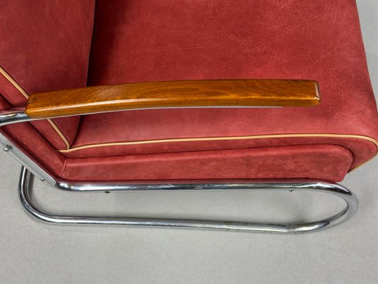 Bauhaus Chrome and Leather Armchair from Mücke-Melder, 1930s-XSL-2032208