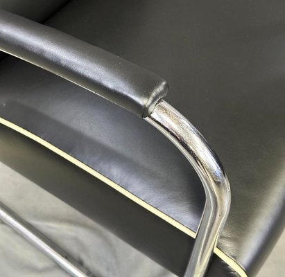 Bauhaus Chrome and Leather Armchairs, 1930s, Set of 2-XSL-2020120