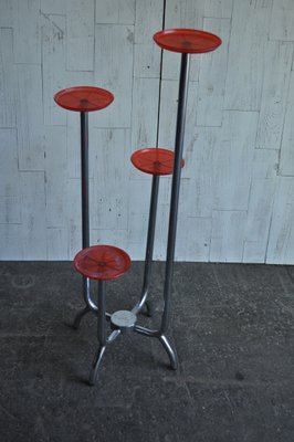 Bauhaus Chrome and Plastic Plant Stand, 1940s-OXJ-699263