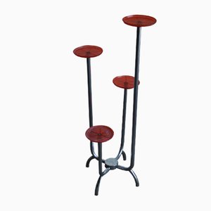 Bauhaus Chrome and Plastic Plant Stand, 1940s-OXJ-699263