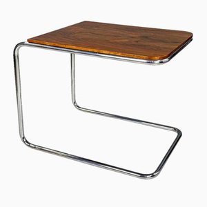 Bauhaus Chrome and Walnut Couch Table, 1930s-XSL-2024682