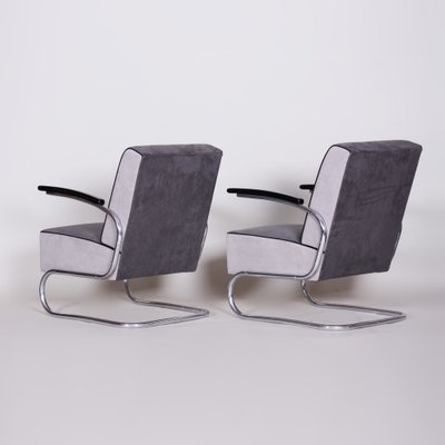 Bauhaus Chrome Armchairs attributed to Mücke Melder, 1930s, Set of 2-WHY-1767455