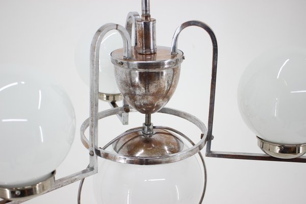 Bauhaus Chrome Chandelier, 1930s-TZ-848561