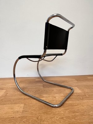 Bauhaus Chrome & Leather Chair Mr 10 attributed to Ludwig Mies Van Der Rohe for Thonet, 1980s-TZ-2018649