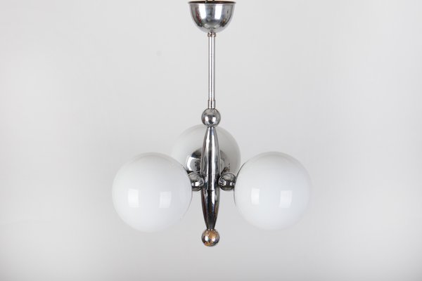 Bauhaus Chrome Plated Chandelier, 1930s-VHD-1017742