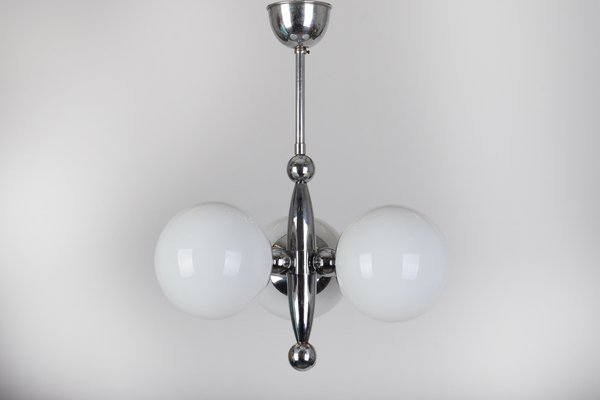 Bauhaus Chrome Plated Chandelier, 1930s-VHD-1017742