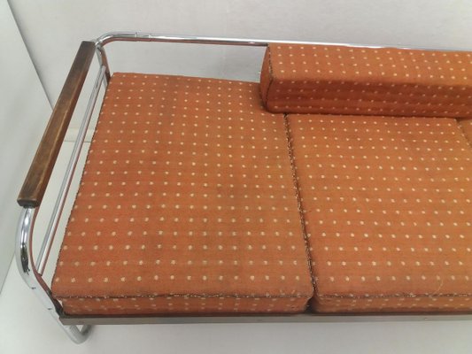 Bauhaus Chrome Sofa by Robert Slezak, 1940s-TZ-810392