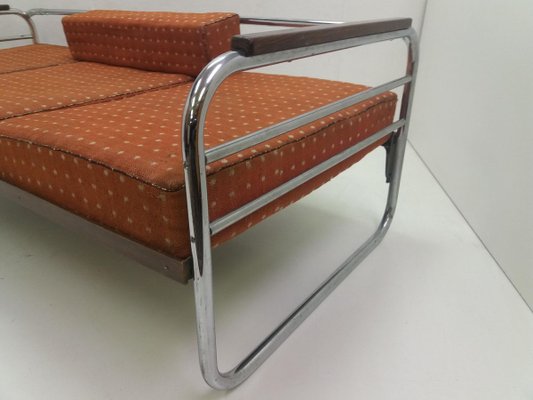 Bauhaus Chrome Sofa by Robert Slezak, 1940s-TZ-810392