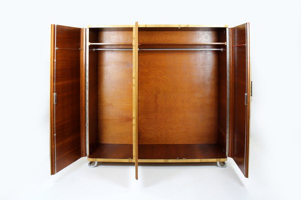 Bauhaus Chromed Tubular Steel Wardrobe from Hynek Gottwald, 1930s-WVS-1760884