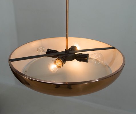 Bauhaus Copper Chandelier by Josef Hurka, 1930s-TZ-1747897