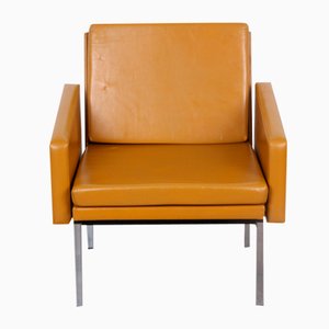 Bauhaus Curry Yellow Faux Leather Armchair from Wilde + Spieth, 1982-DQ-2035515