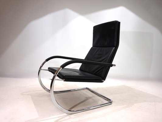 Bauhaus D35 Kinetic Leather Lounge Chair by Anton Lorenz for Tecta, 1980s-HUW-2016609