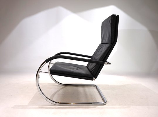 Bauhaus D35 Kinetic Leather Lounge Chair by Anton Lorenz for Tecta, 1980s-HUW-2016609