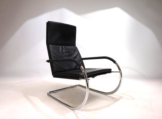 Bauhaus D35 Kinetic Leather Lounge Chair by Anton Lorenz for Tecta, 1980s-HUW-2016609