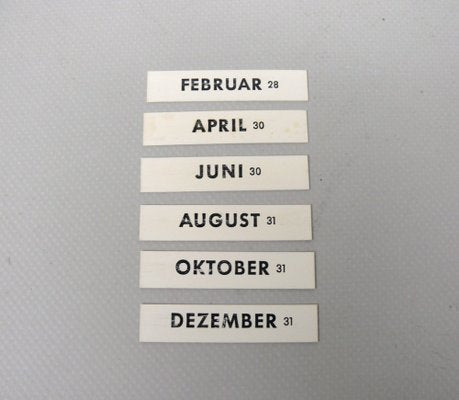 Bauhaus Eternal Calendar in Brass by Jakob Maul, 1930s-EY-1780514