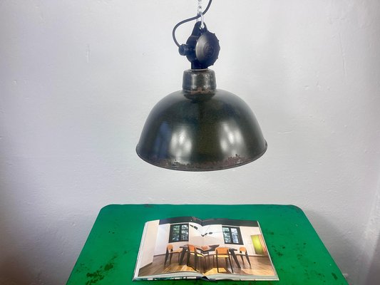 Bauhaus Factory Ceiling Lamp, GDR, 1960s-WPB-1791219