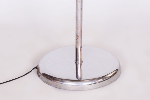 Bauhaus Floor Lamp in Steel and Milk Glass, 1930s-WHY-1734231