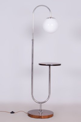 Bauhaus Floor Lamp in Walnut and Chrome, 1930s-WHY-1723755