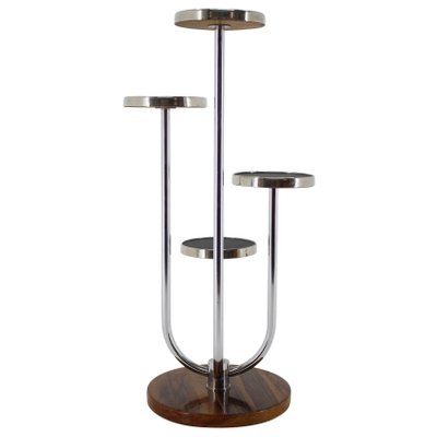 Bauhaus Flower Side Table in Chrome by J. Halabala, 1930s-TZ-1277086