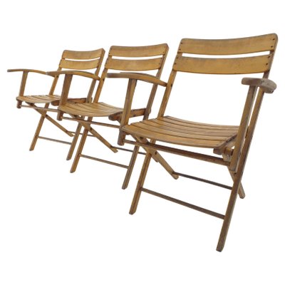 Bauhaus Folding Armchairs from Naether, Germany, 1930s, Set of 3-TZ-1092359