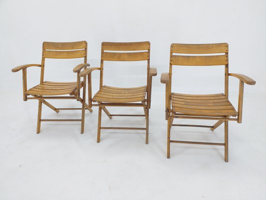 Bauhaus Folding Armchairs from Naether, Germany, 1930s, Set of 3-TZ-1092359