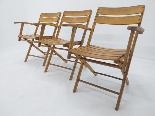 Bauhaus Folding Armchairs from Naether, Germany, 1930s, Set of 3-TZ-1092359