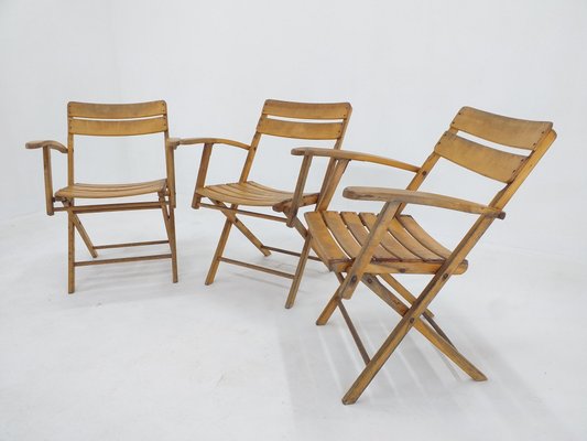 Bauhaus Folding Armchairs from Naether, Germany, 1930s, Set of 3-TZ-1092359