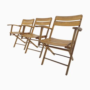 Bauhaus Folding Armchairs from Naether, Germany, 1930s, Set of 3-TZ-1092359