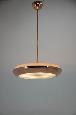 Bauhaus Functionalist Copper Chandelier from UFO, 1930s-TZ-1398622