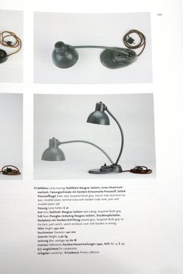 Bauhaus German Table Lamp with Glass Foot by H. Bredendieck and Marianne Brandt for Kandem / Bauhaus, 1928-ZWH-1801104