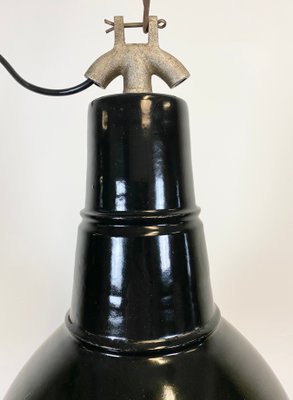 Bauhaus Industrial Black Enamel Ceiling Lamp, 1930s-CGF-868659