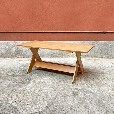 Bauhaus Italian Solid Wood Crate Table by Gerrit Rietveld for Cassina, 1980s-GDD-1109238