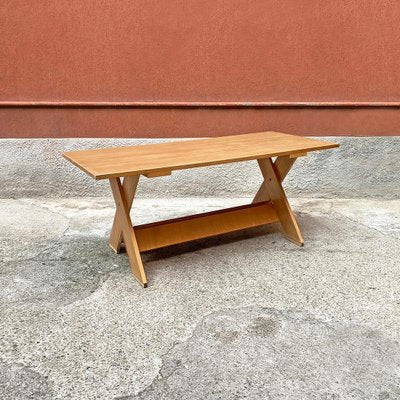 Bauhaus Italian Solid Wood Crate Table by Gerrit Rietveld for Cassina, 1980s-GDD-1109238