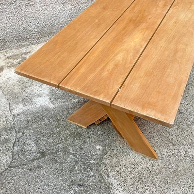 Bauhaus Italian Solid Wood Crate Table by Gerrit Rietveld for Cassina, 1980s-GDD-1109238