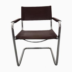 Bauhaus Leather Model MG5 Cantilever Chairs by Centro Studi for Matteo Grassi, 1970, Set of 4-JWH-1028324