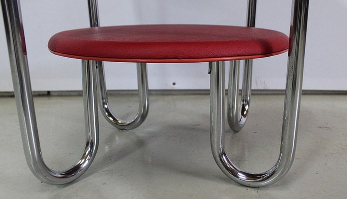 Bauhaus Metal & Chrome Table by Michael Thonet for Thonet, 1940s-RVK-949747